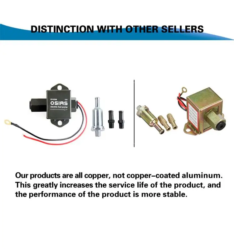 OSIAS 12 в электрический Универсальный Топливный насос твердотельный 4 до 6psi P Электрический фасетный стиль бензин дизель Этанол