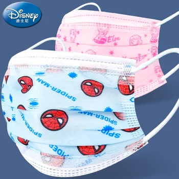 

10pcs Disney Mickey Mouse Genuine Children Face Masks Mickey Minnie Gir's Boys Disposable Protective Masks