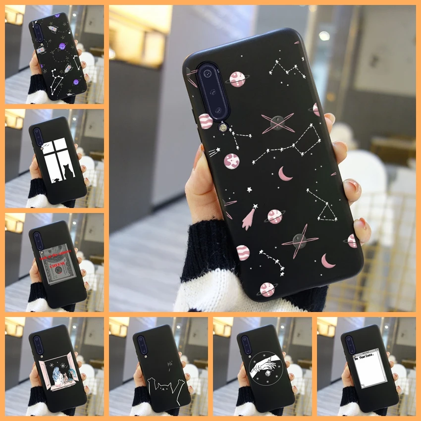 Черные эстетические Чехлы Star Cat Space Dollar для Xiaomi Mi 8 9T PRO силиконовая задняя крышка 9