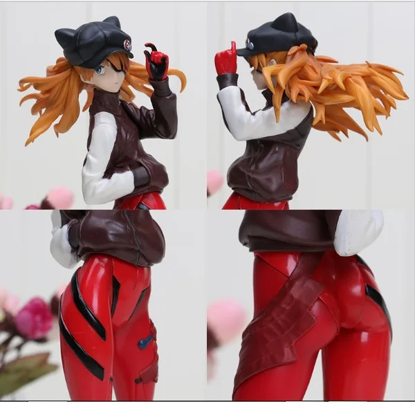 Japanese Anime SORYU ASUKA LANGLEY Sportwear Shikinami Alter Red Cap PVC Action Figure Collection Model Toys Doll Gift lelakaya