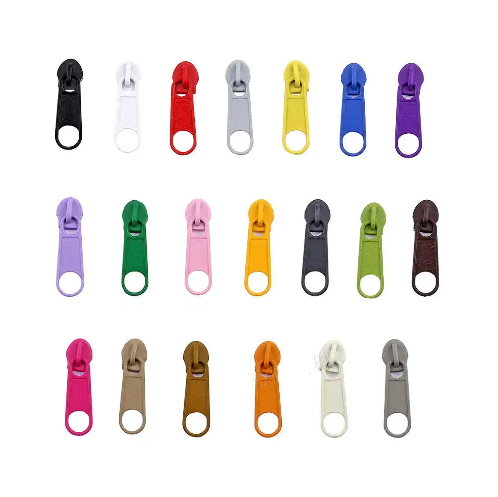 10PcslotBrightColor3SpraypaintZincalloyZipperSliderFashion