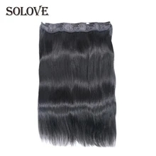 SOLOVE волосы бразильские Remy прямые волосы на заколках человеческие волосы для наращивания натуральный цвет 5 клипс/1 штука