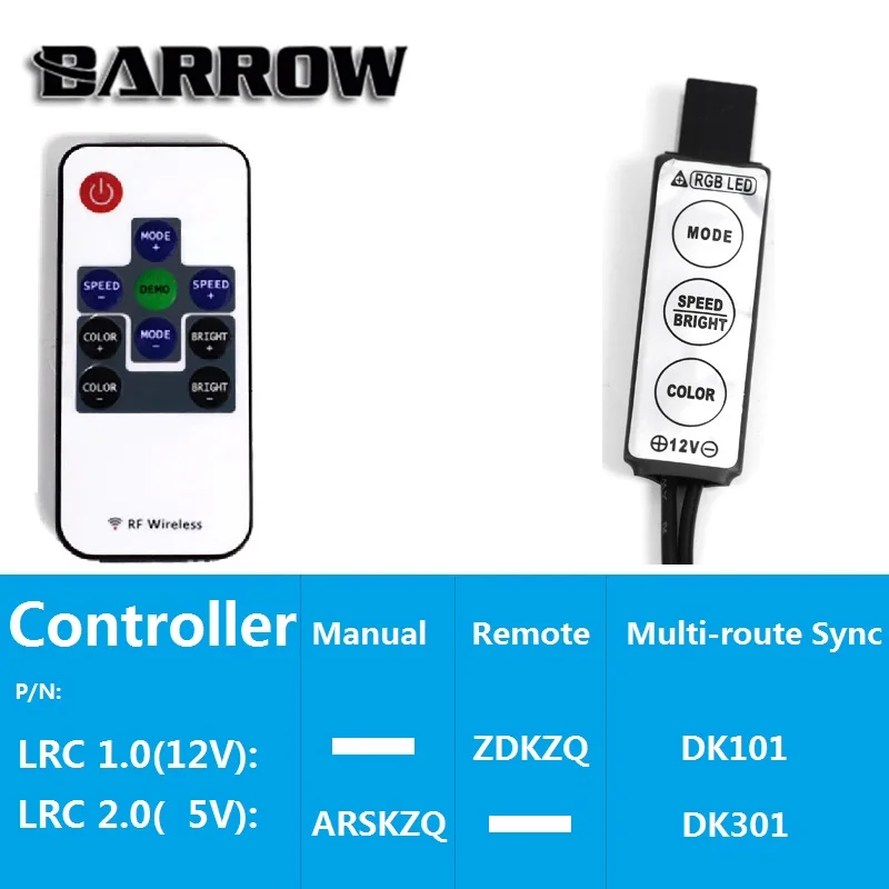 

Barrow Controller for 12V/5V Manual/Remote/8 lines/16 lines PC Remote Lighting System Control DK301 ARSKZQ ZDKZQ DK101