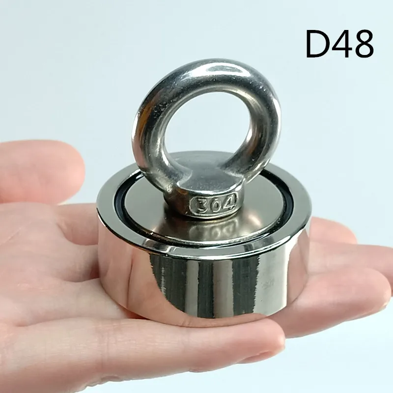 

D48 super large magnetic salvage fishing magnet Stell cup holder, powerful neodymium magnet double-sided salvage magnet