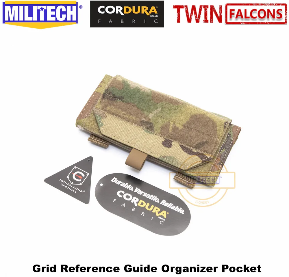 Multicam MILITECH TWINFALCONS TW 500D Delustered Cordura Molle Crye CP сетка Справочное руководство Органайзер Карманный координатная карта боевой мешочек - Цвет: Multicam