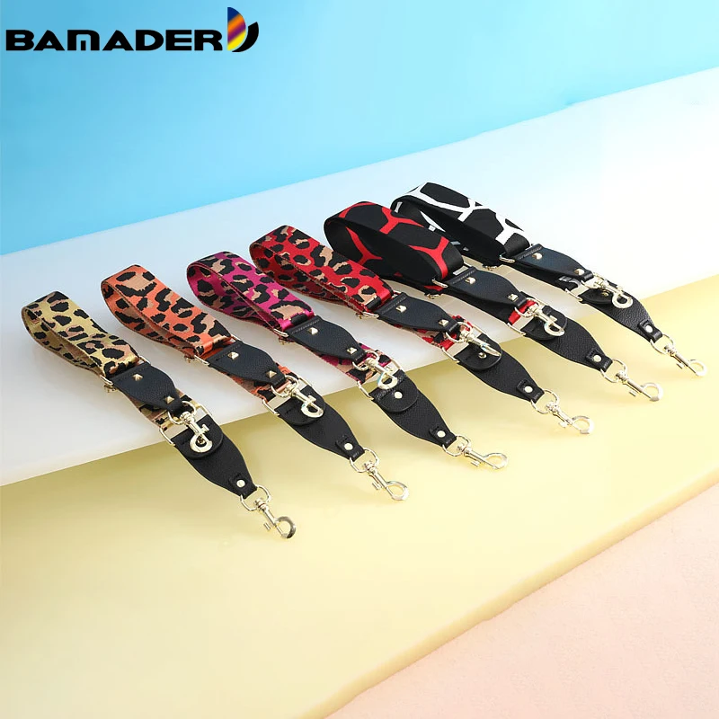 Print-Bag Bag-Strap Belt-Replacement Canvas Adjustable BAMADER Colorful Leopard Thicken