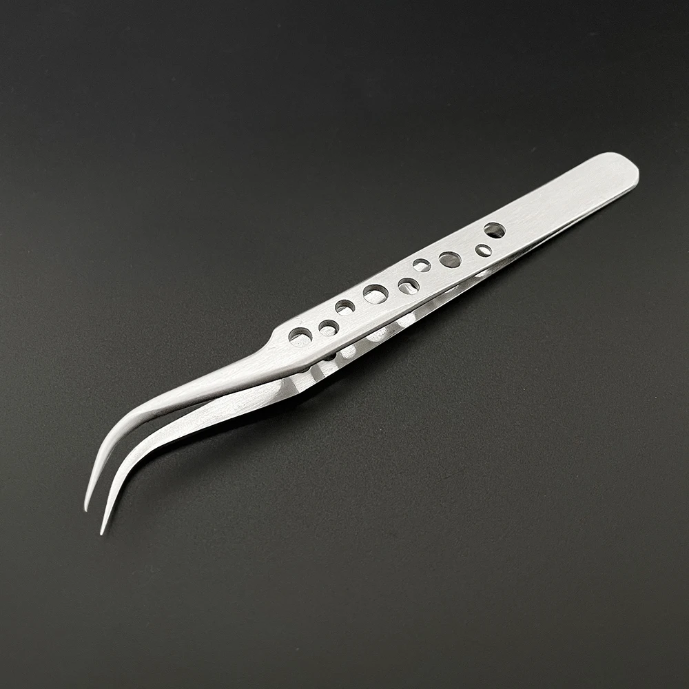 Industrial Tweezers Electronics Anti-static Curved Straight Tip Precision Stainless Forceps Phone Repair DIY Hand Tools Sets