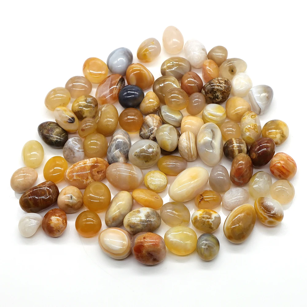 Natural Yellow Botswana Agate Crystal Tumbled Bulk Healing
