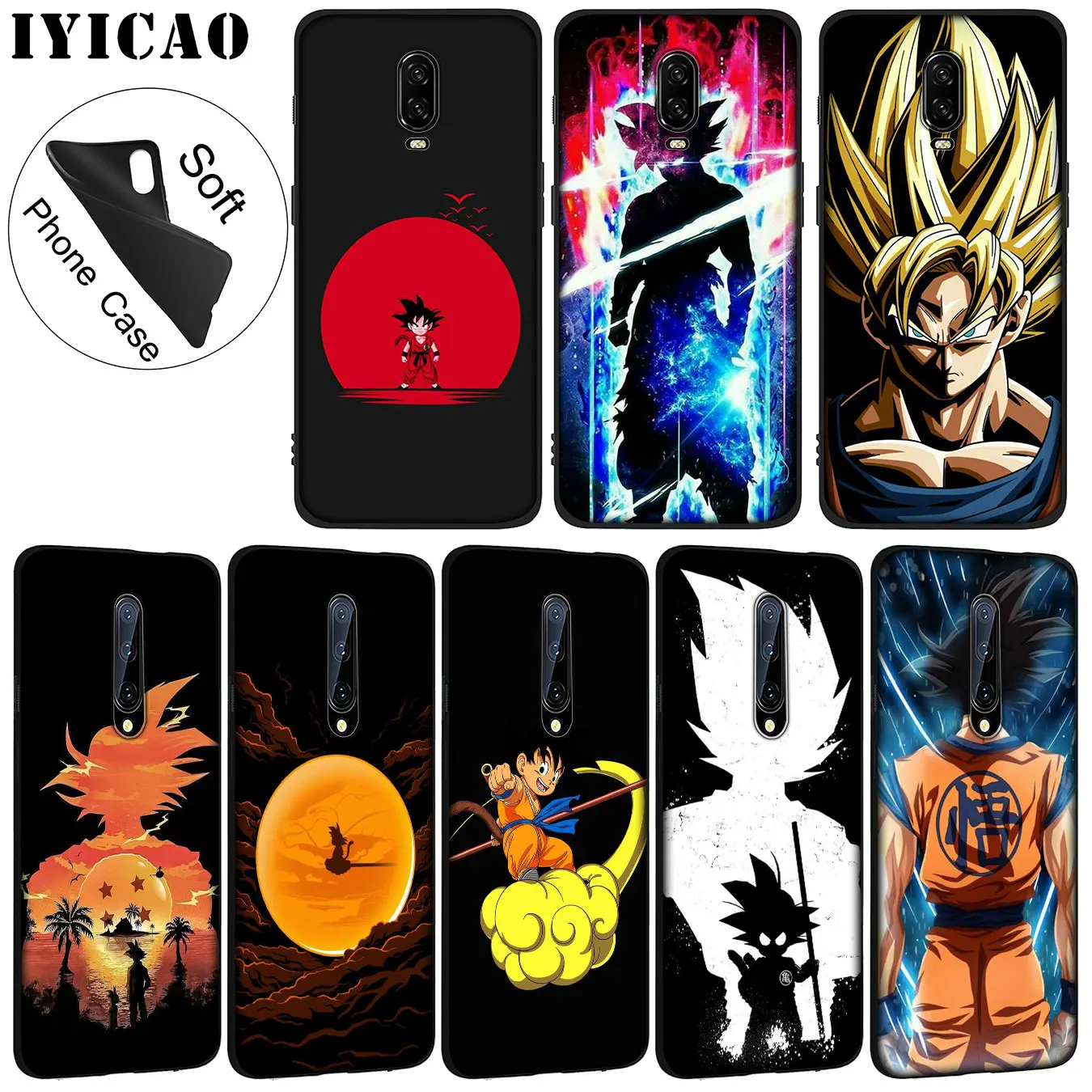 IYICAO Dragon Ball Son Goku DragonBall z Мягкий силиконовый чехол для телефона Oneplus 7T 7 Pro 6T 5 5T черный