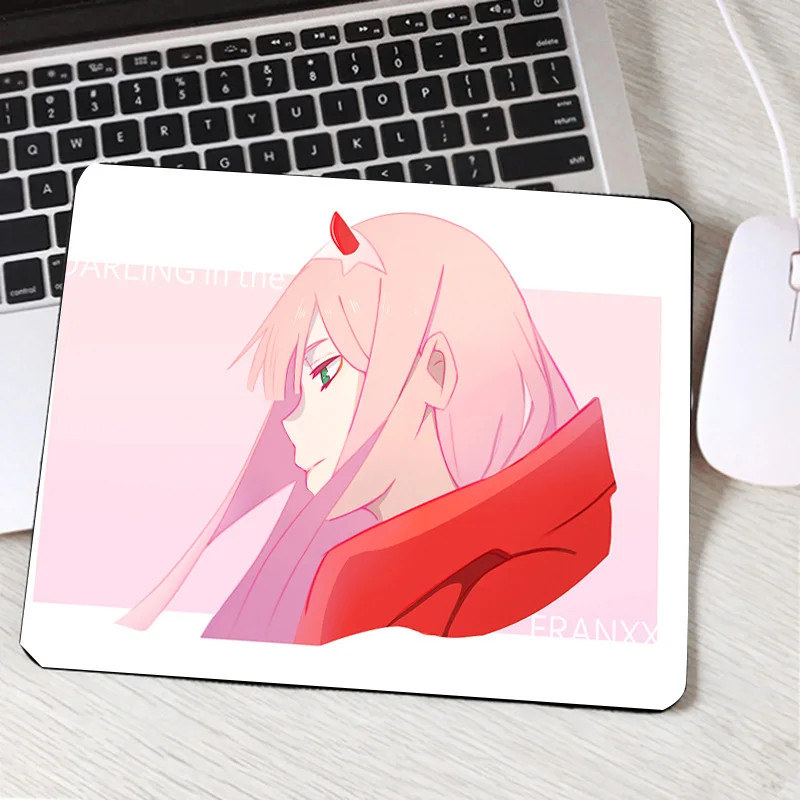 Творческий Аниме Коврик для мыши для девочек Darling в Franxx 02 милые девушки узор Мышь мат Pc теплоизолирующая подставка небольшой Размеры для геймера - Цвет: 250X290X2MM