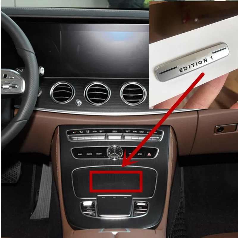Хромированная эмблема с буквами для Mercedes Benz AMG EDITION 1 57 мм логотип интерьерная