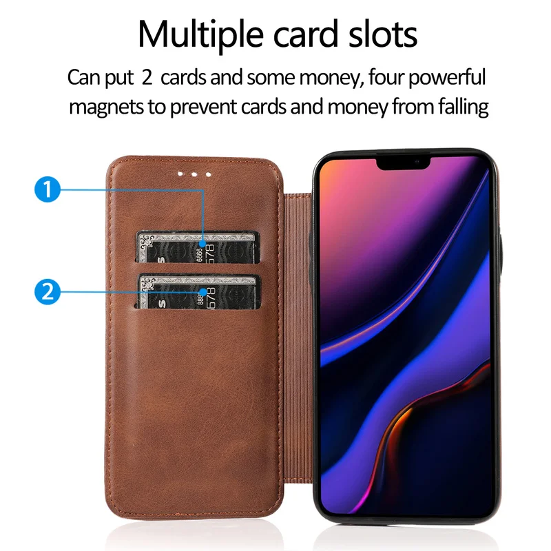 Кожаный чехол-кошелек для iPhone 11 Pro Max 11 Ретро Магнитный Флип-слот для карт чехол-подставка для iPhone XS Max XR X 6 6s 7 8 Plus Capa