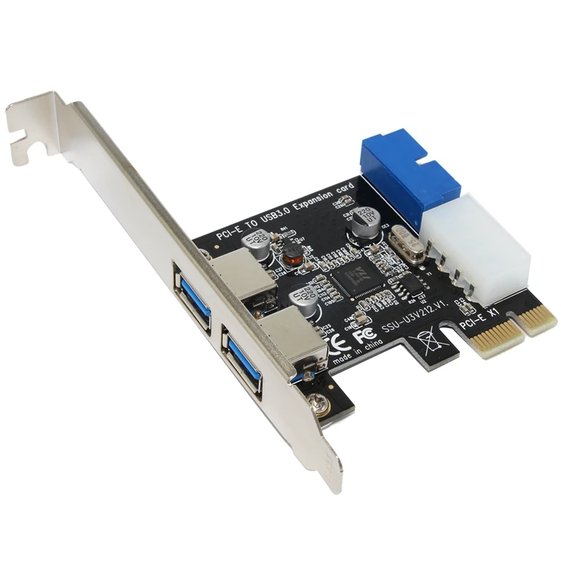 External 2Port USB3.0 + Internal 19Pin Header PCIe Card 4Pin IDE Power Connector | Компьютеры и офис