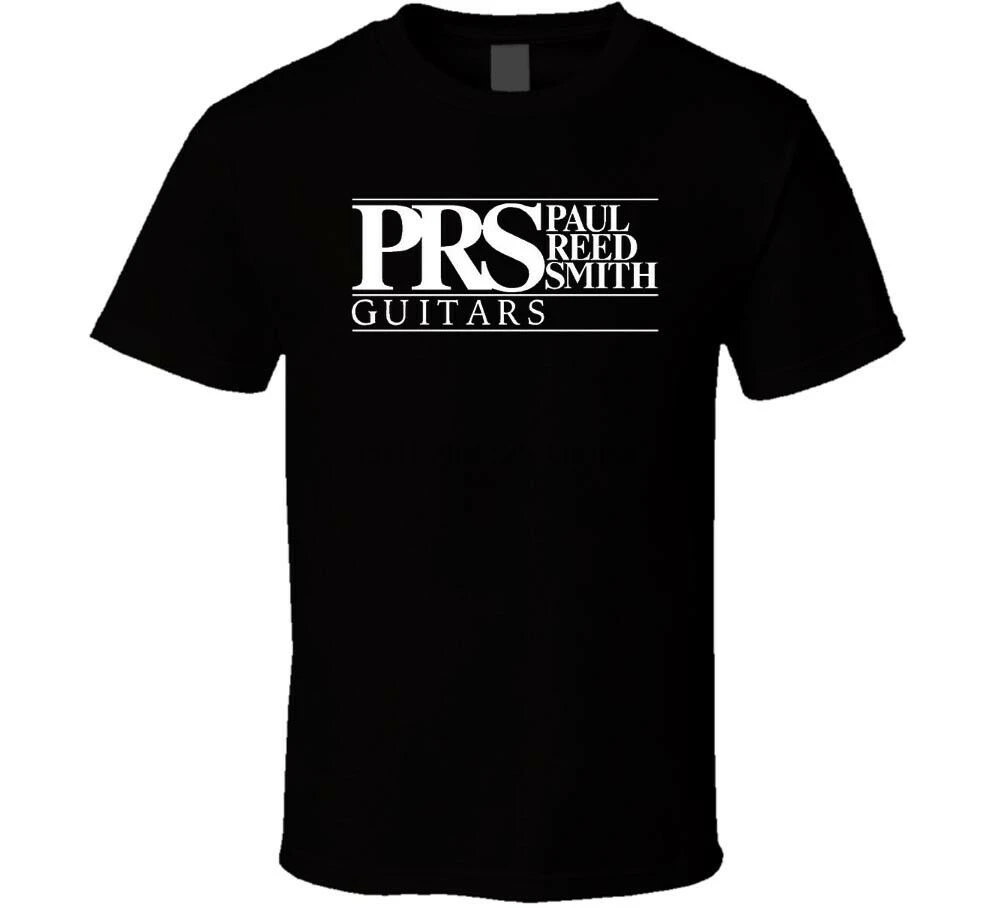Мужская футболка с логотипом PRS Guitar черно-белая круглым вырезом и принтом из 100%