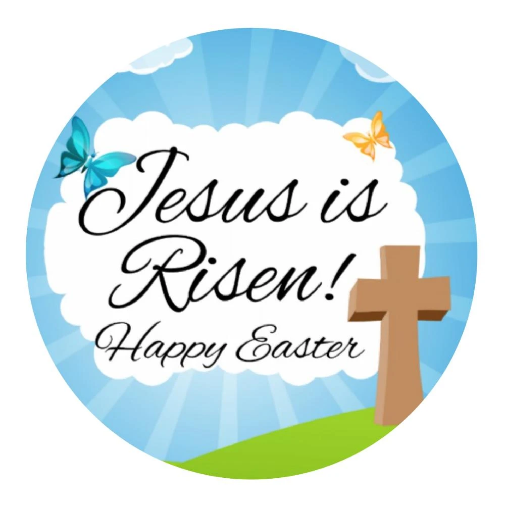 Jesus Is Risen Christian Easter Classic Round Sticker Easter Window Stickers Stickers For Kids Bedroomstickers Oil Aliexpress