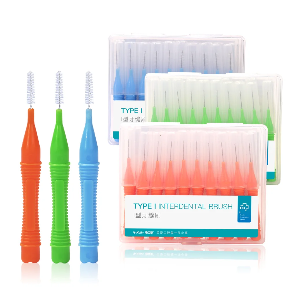 II en forma de cepillo Interdental Denta hilo Dental ortodoncia Limpieza Dental palillo 20 unids/set utensilio para cuidado bucal