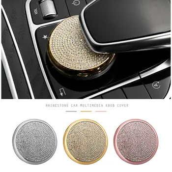 

Car Center Control Mouse Multimedia Button Knob Adjustment Diamond Cover Trim For Mercedes-Benz C Class GLA