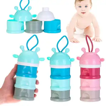 

3 Layers Baby Food Storage Organizer Infants Milk Powder Dispenser Container Storage Formula Feeding Box
