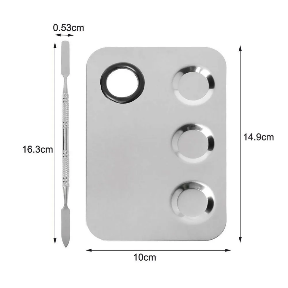 1 шт Палетка из нержавеющей стали для акварели акриловая палитра для макияжа акварельные масляные краски товары для рукоделия материал