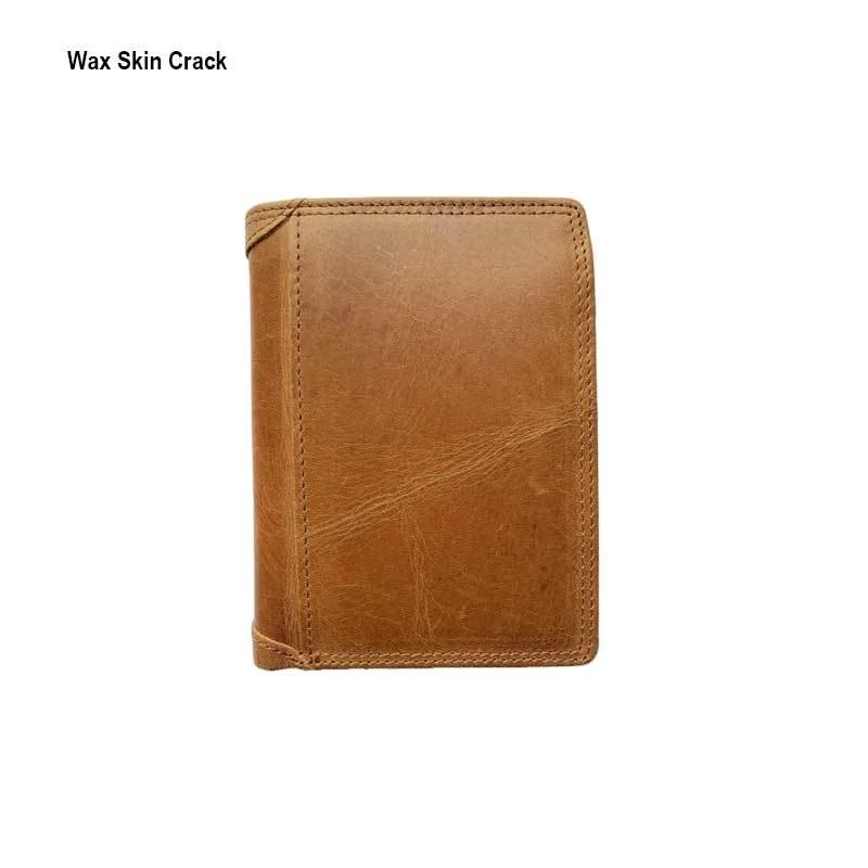 GROJITOO Crazy Horse Wallet Cowhide Leather Men Wallet Multi-card Holder Genuine Leather Wallet Large Capacity Vintage Purse Men