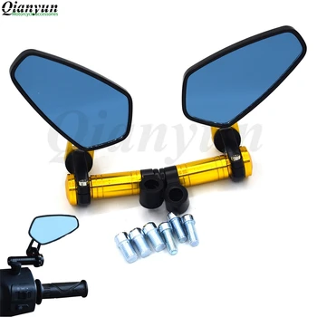 

Universal CNC motorcycle rearview mirror blue anti-glare convex mirror For Ducati 749 999 1098 1198 S R 749/S/R 999/S/R 1198S/R