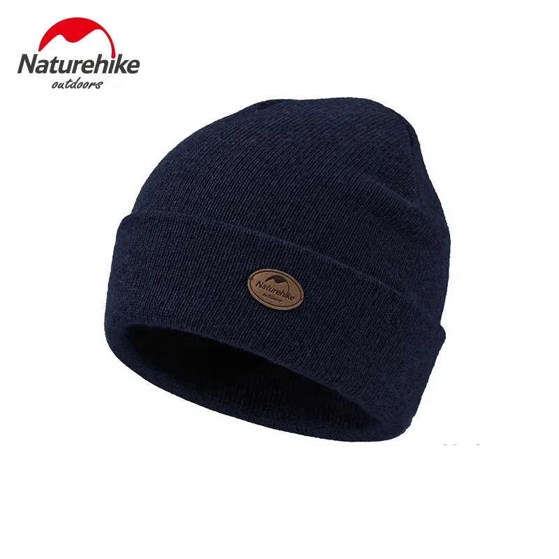 Naturehike,, зимняя Лыжная шапка для кемпинга, теплая шерстяная шапка s для мужчин, шапки для женщин, шапочки Skullies, качественная шапка для сноуборда, Gorros Hombre - Цвет: Navy