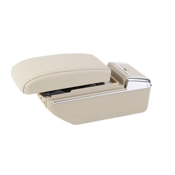 

Universal Car Central Armrest Storage Box Cup Holder Ashtray Modification Accessories for Opel Corsa D Armrest Box - Beige