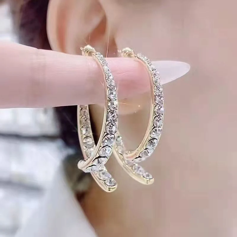 Fashion Cross Curved Earrings Curved Stick Drop Earrings Ear Cuffs For Women Girl Jewelry Gifts New