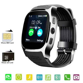 

T8 Bluetooth Smart Watch With Camera Support SIM TF Card Men Women Call Sport Smartwatch For Android Phone PK Q18 DZ09 V8 Y1 A1