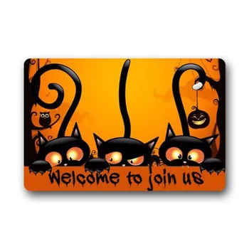 

Welcome to join us / Halloween Party/ Funny Halloween Doormat/ Decorations Durable Machine-washable Indoor/outdoor Door Mat