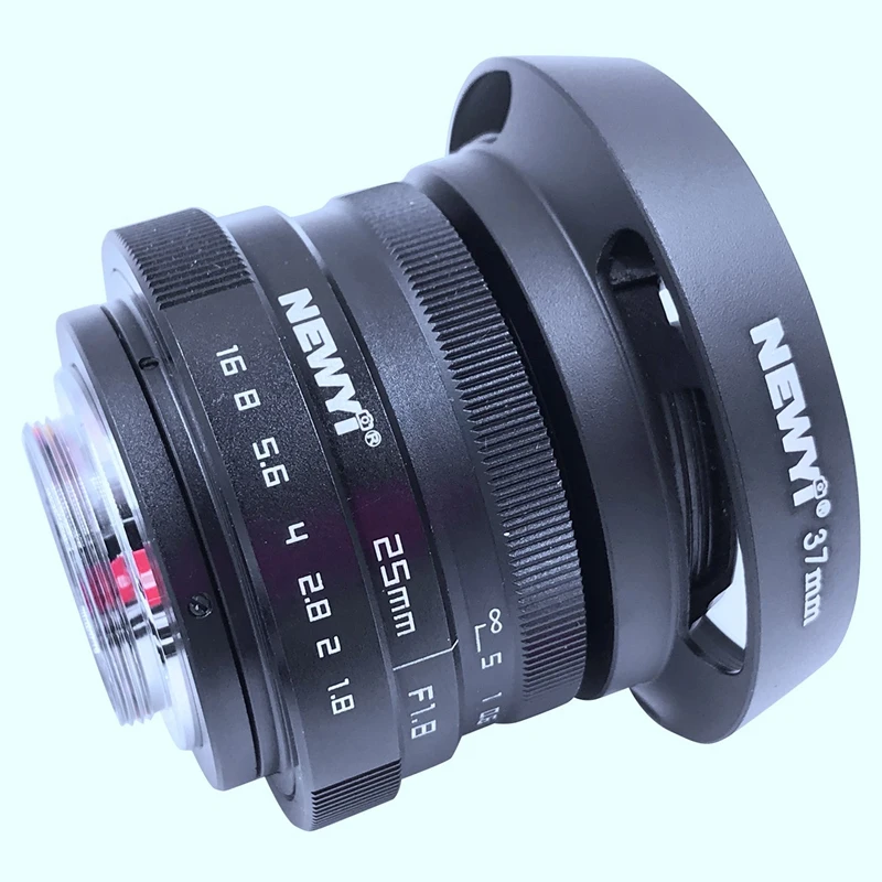  Promotion--Newyi 25Mm F/1.8 Cctv Mini Lens for All M4/3 / Mft Mount Mirror Camera & Hood Adapter 7  - 4.00018E+12