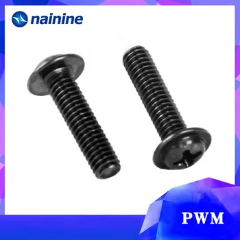 

PWM [M2-M6] DIN967 Black Pan Padded Screws Referral Computer Case Chassis Fixed Motherboard Screws With Pad SS09