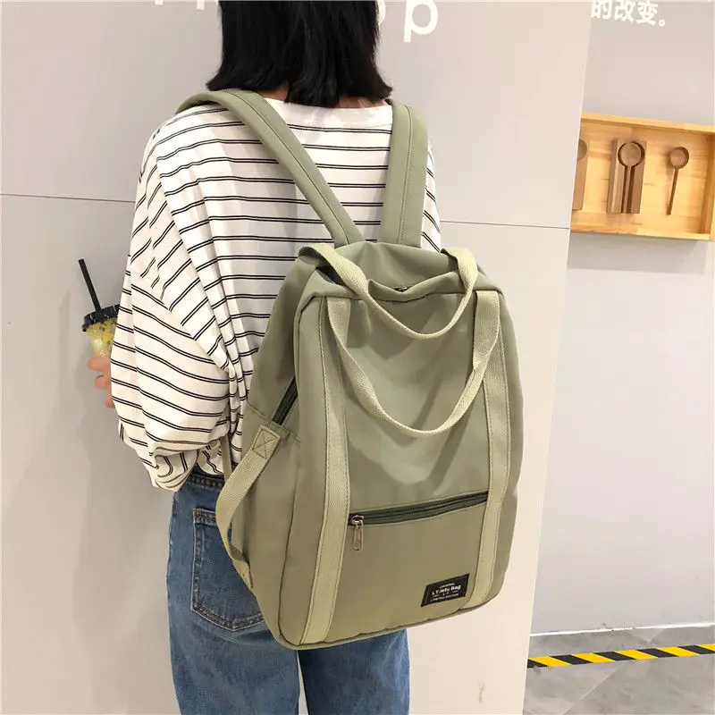 

Teen School Bags for Girls Student Backpack Women Bookbags Lightweight Nylon Black College Teenage Schoolbag Female 2020