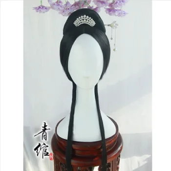 

Han suit Wei Jin style ancient style cos costume wig head cover Wei dance Han Tang dance wig