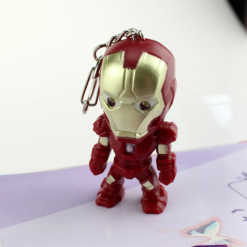 Брелок с Железным человеком Мстители alliance брелок Ironman с светодиодный кулон брелок свет и звук брелок ювелирные изделия для ребенка подарок