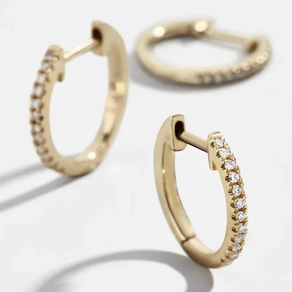 

Trendy Round Clip on Earrings for Women Gold Ear Cuff Bohemia Boho Crystal Samll Statement Hoops Earrings Party Weeding Gift