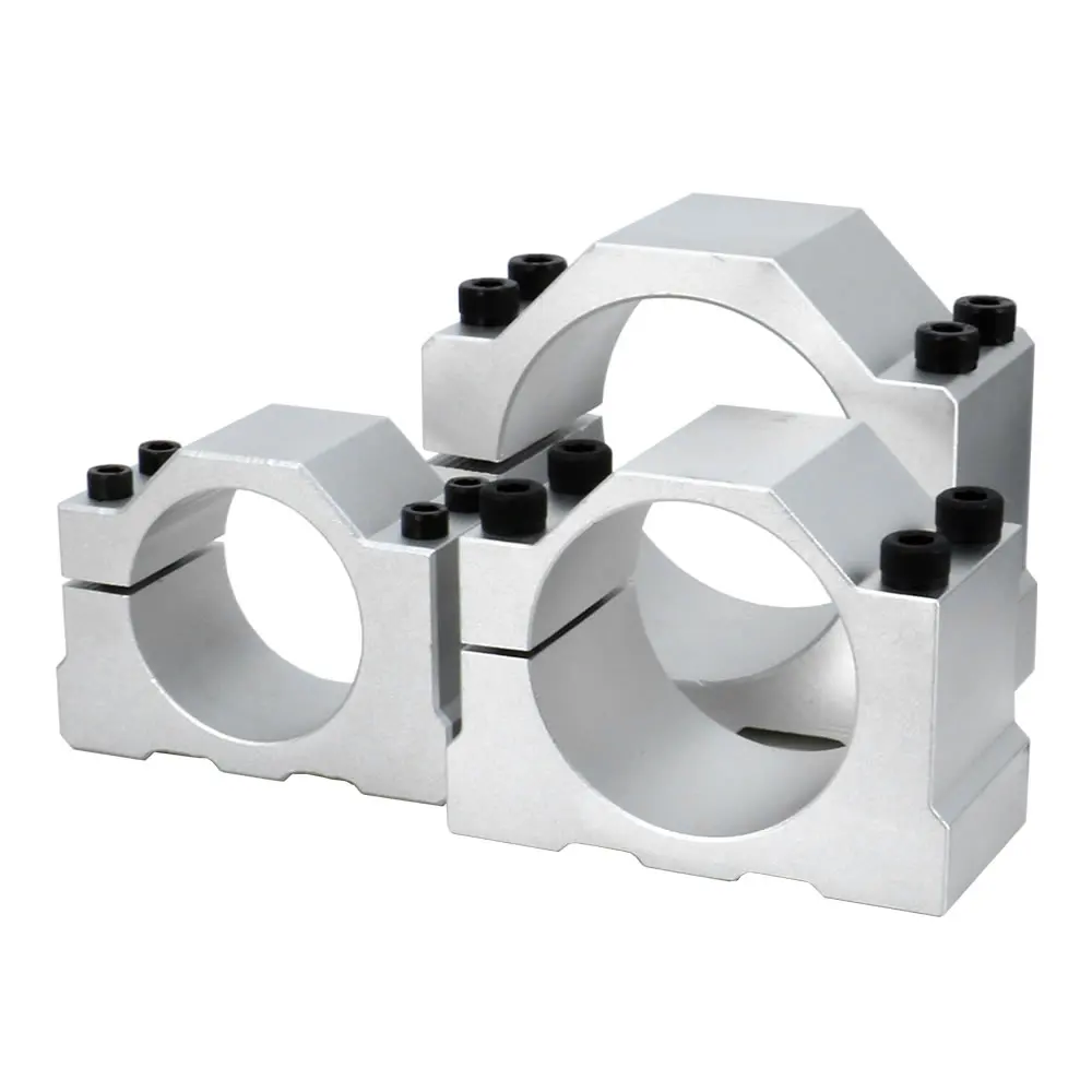 Aluminium CNC Spindle Clamp Holder Inner Diameter 52mm 65mm 80mm Z Axis Router Mount Bracket 800W 1.5KW 2.2KW Spindle Fixture For Spindle Clamp Holder