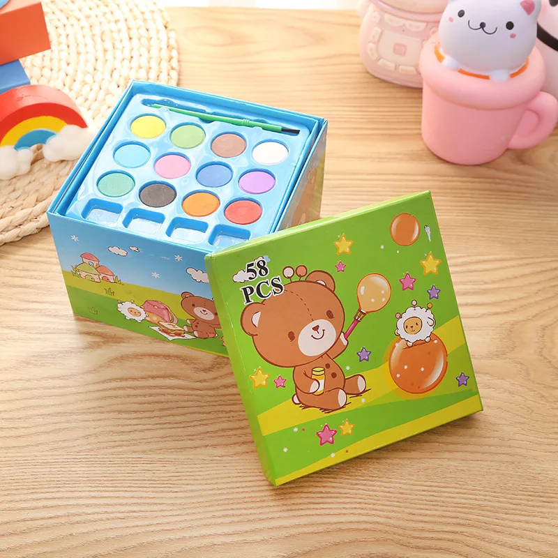 Creative Children Painted Crayon Combination Stationery Set 43 se mei shu Tool School Gift School Prizes