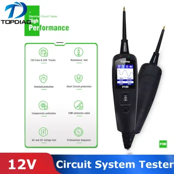 

TopDiag Electrical System Diagnostics Tester Power Scanner Voltage 12V 24V P100 Diagnostic Tool Automotive Circuit Tester