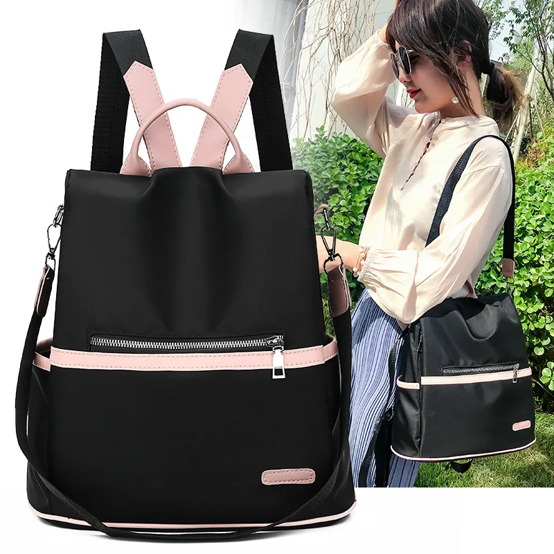 Backpack Women's New Style Korean-style Oxford Cloth Multi-functional Waterproof Backpack Women's Casual Outdoor Theft