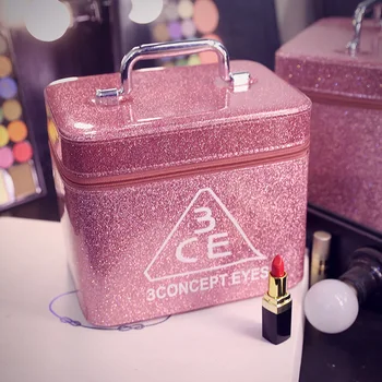 

Cosmetic bag new large capacity travel portable cosmetic case portable pu professional cosmetics storage bag makeup organizer