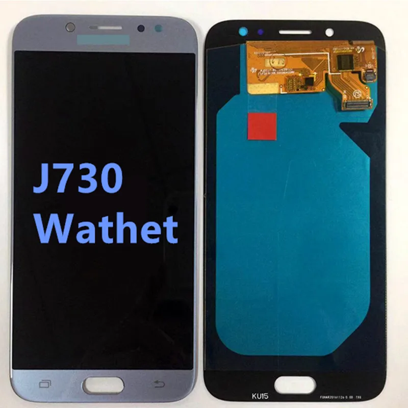 Wathet Супер Amoled pantalla lcd для samsung Galaxy J7 Pro J730 J730F pantalla lcd y montaje de digitalizador с панталом - Цвет: Wathet
