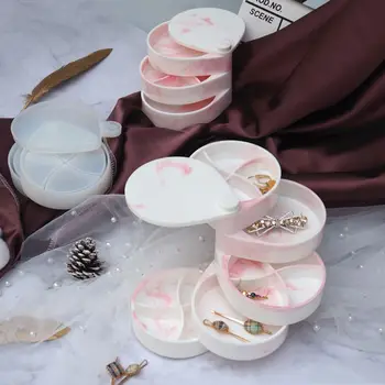 

Teardrop Shape Rotating Jewelry Box Resin Casting Mold 3-Tiered Tray Jewelry Storage Organizer Silicone Mold Art Craft Tools