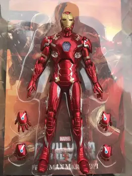 

17cm Marvel Iron Man light Movable avengers Movie Action Figure PVC Collection Model toys for christmas gift