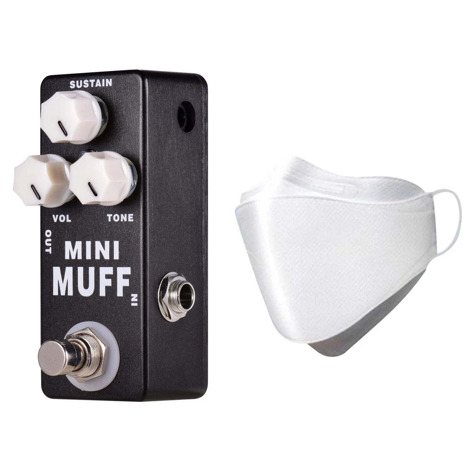 

MOSKY MINI MUFF Electric Guitar Pedal Distortion Fuzz Guitar Effect Pedal Full Metal Shell True Bypass + 20pcs KF94 Face Mask