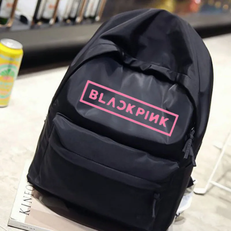 Kpop Черный Розовый Groep Hetzelfde холст студенческий Rugzak Drie Kleuren Beschikbaar женский рюкзак книжная сумка маленький рюкзак