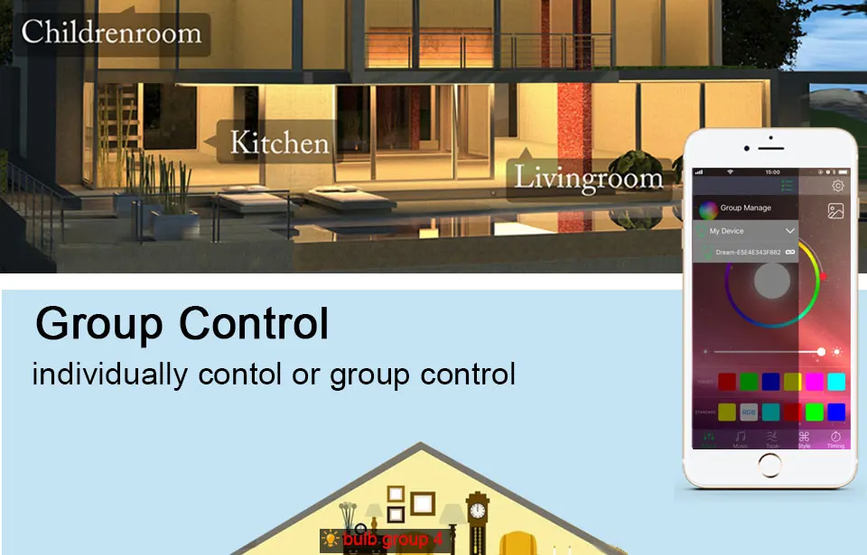 New Wireless Bluetooth Smart Bulb LED 15W RGB Magic Lamp E27 Color Change Light Bulb Smart Home Lighting Compatible IOS Android-2_18