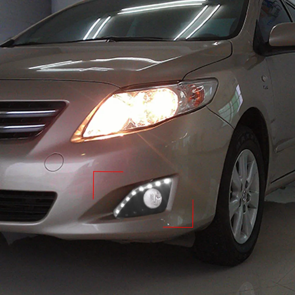 Автомобильный мигающий 2 шт. светодиодный DRL для Toyota Corolla 2007 2008 2009 2010 водительский