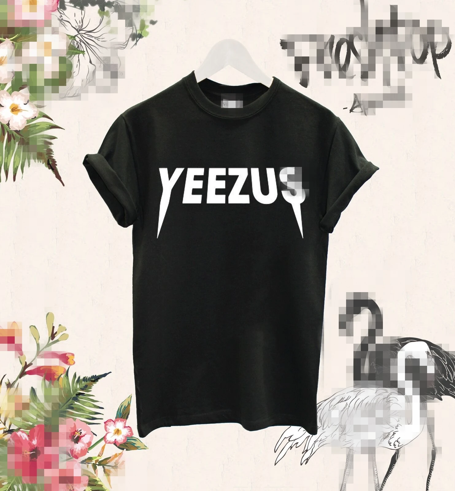 

yeezes T Shirt Tee Concert Rock Ticket yeeze 77 Tour Kanye Rap Top Homies West hipster harajuku Summer 2019 retro tshirt