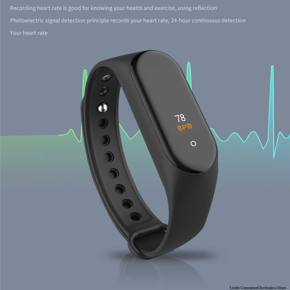 M4 Smart Band Wristband Heart rate/Blood/Pressure/ Smart bracelet  Monitor/Pedometer Fitness Waterproof Color Screen V5.0